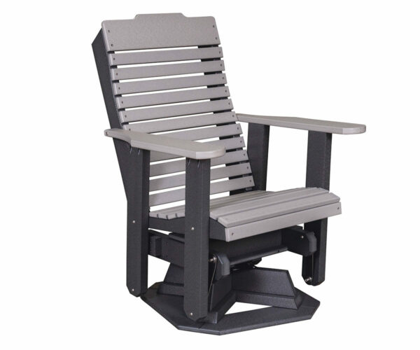 High Back Lumbar Swivel Glider