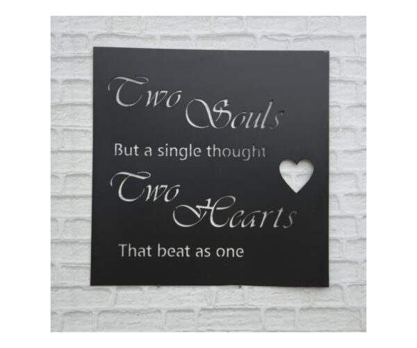 Two Souls, Two Hearts Plaque