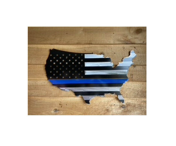 US Shaped Police American Flag