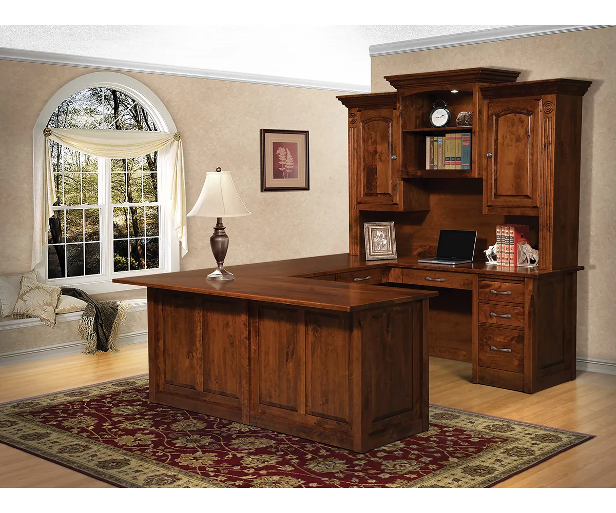 Victorian L Desk & Hutch - Image 4