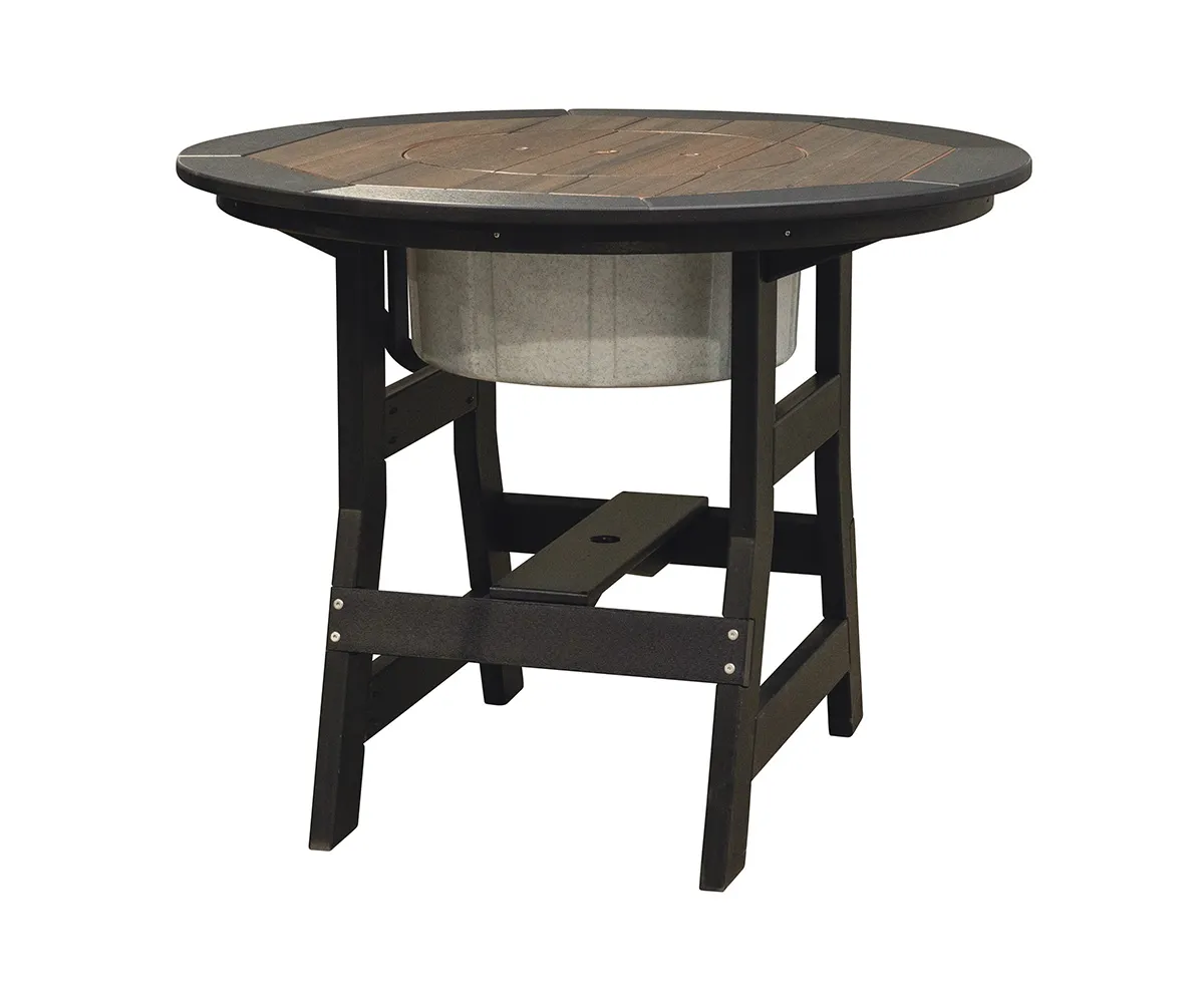 Round Pub Table with Trustle Base